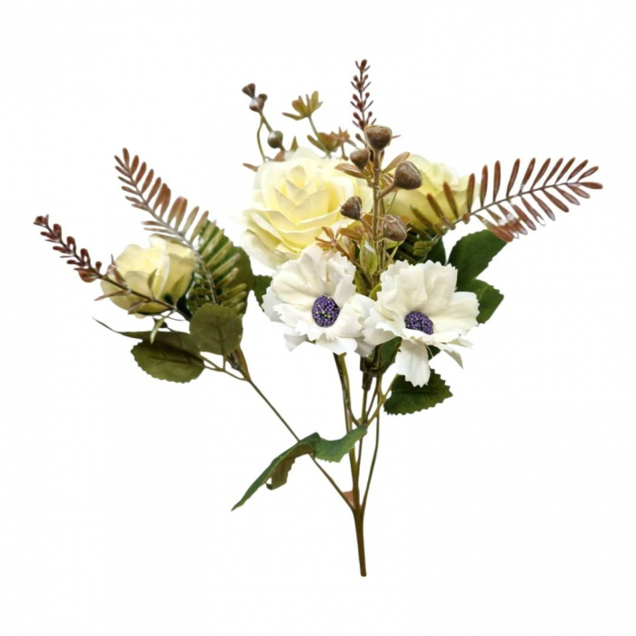Flori artificiale, buchet de 5 fire brumate, 30 cm [5]