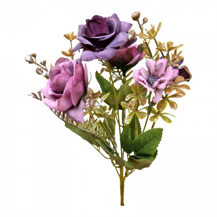 Flori artificiale, buchet de 5 fire brumate, 30 cm [6]