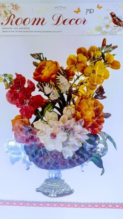 Autocolant de perete, sticker in relief, flori [3]