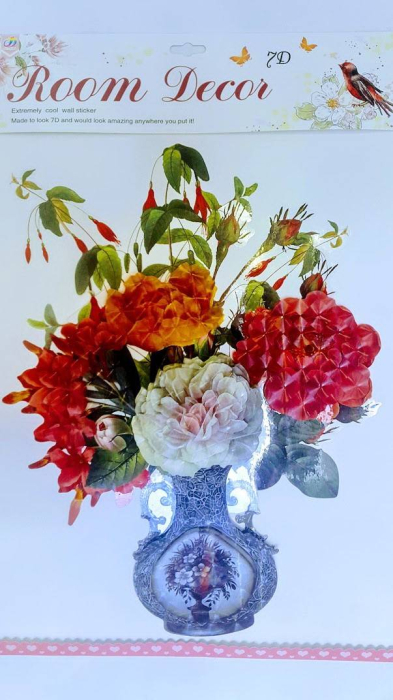 Autocolant de perete, sticker in relief, flori [2]