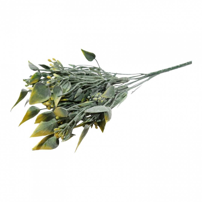 Frunze artificiale brumate cu muguri, buchet de 5 fire, 30 cm [2]