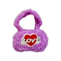 Geanta textila cu fermoar, poseta din plus, 21x12x7 cm [2]