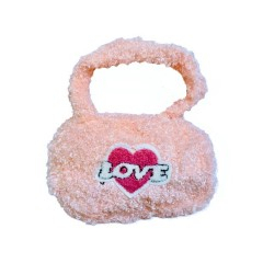 Geanta textila cu fermoar, poseta din plus, 21x12x7 cm [6]