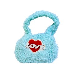 Geanta textila cu fermoar, poseta din plus, 21x12x7 cm [5]