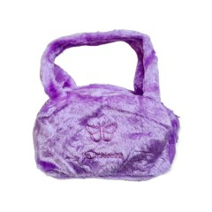 Geanta textila cu fermoar, poseta din plus cu broderie, 21x12x7 cm [4]