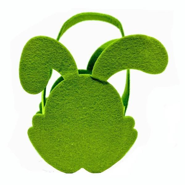 gentuta decorativa din fetru, model iepuras, cadou de Paste, 17x15x6 cm [3]