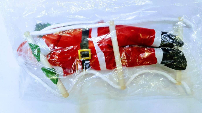 Mos Craciun pe scara , 25 cm , decoratiune Craciun pentru exterior [3]