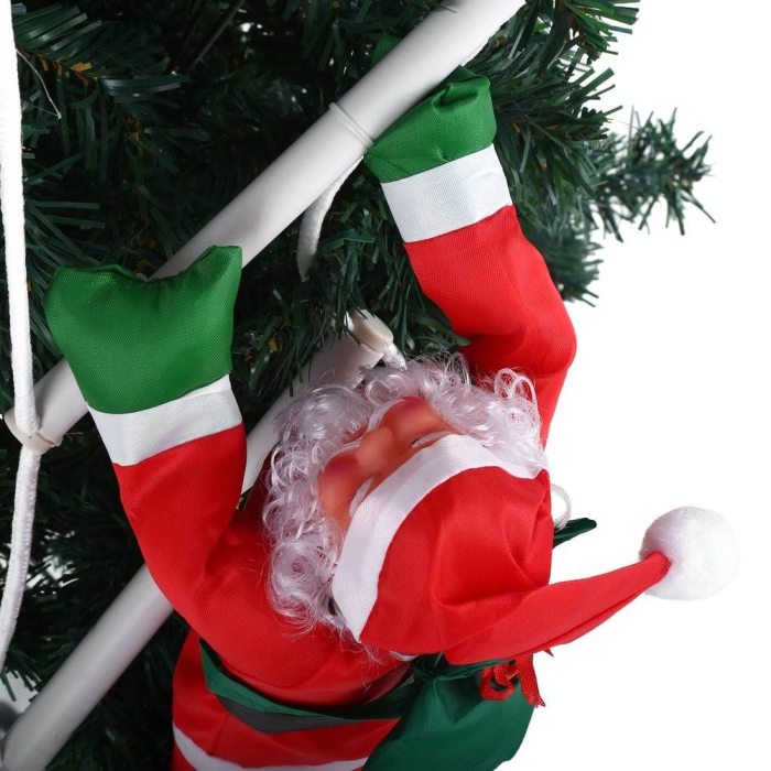 Mos Craciun pe scara , 25 cm , decoratiune Craciun pentru exterior [2]