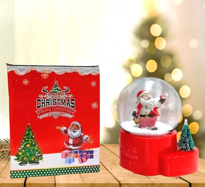 Glob muzical cu Mos Craciun si efect de zapada [2]