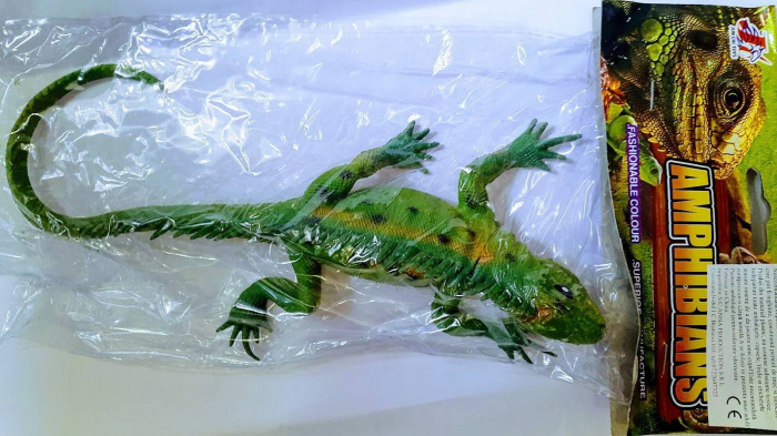 iguana din plastic moale, soparla marime naturala, 35 cm [4]