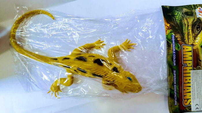 iguana din plastic moale, soparla marime naturala, 35 cm [2]