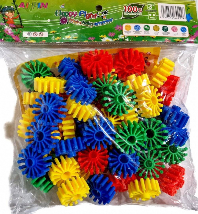 Joc de constructie cu roti zimtate, 50 buc [2]