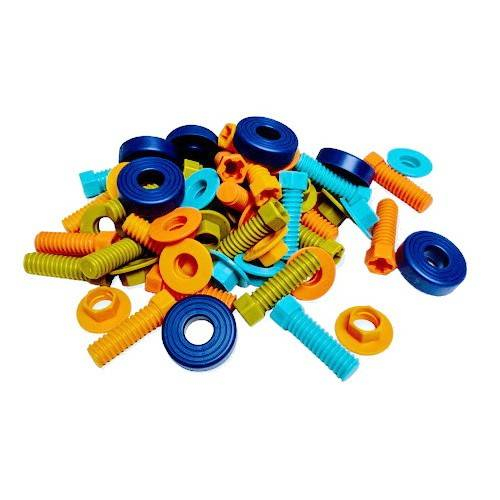 joc de constructie cu suruburi si piulite, 4 in 1, macara, creative play, nivel de dificultate mediu, 75 piese [4]