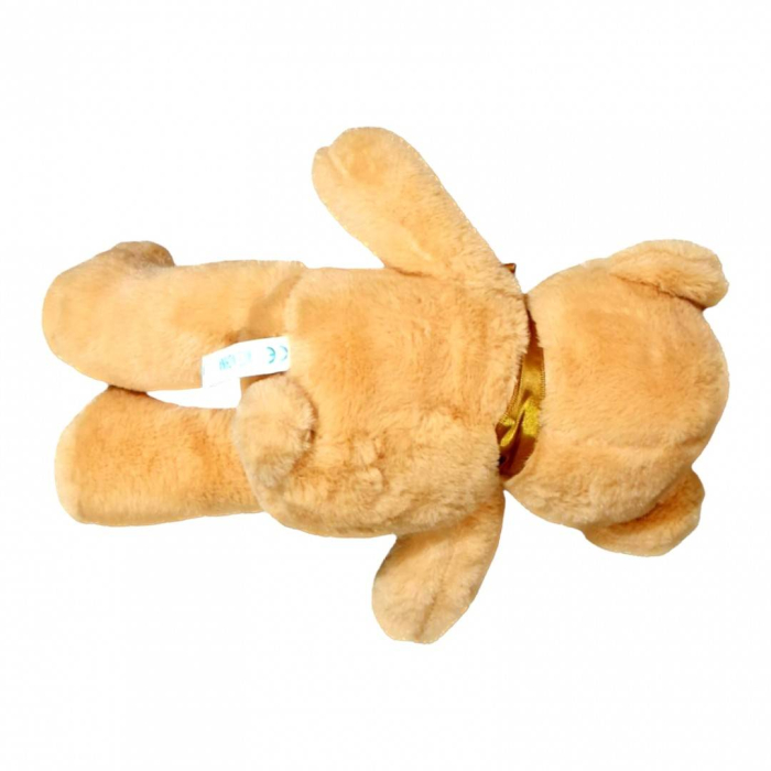 jucarie de plus, urs cu fundita satinata, 30 cm, maro deschis [2]