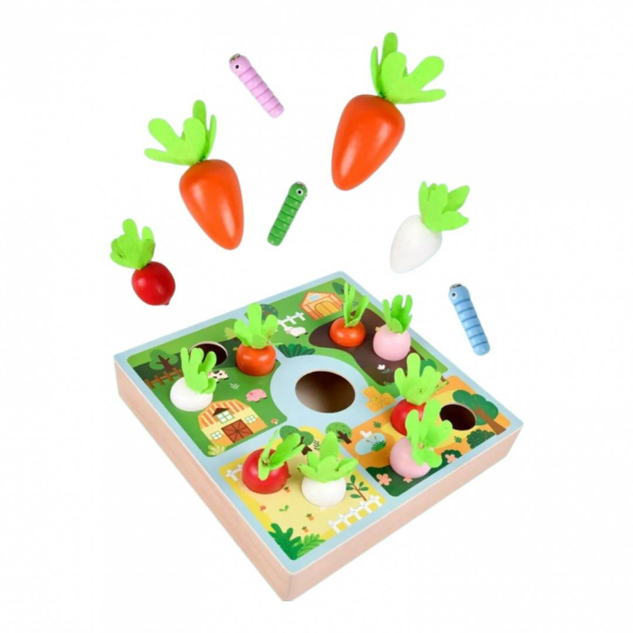Jucarie educativa din lemn, gradina fermecata cu legume si copac magnetic [2]