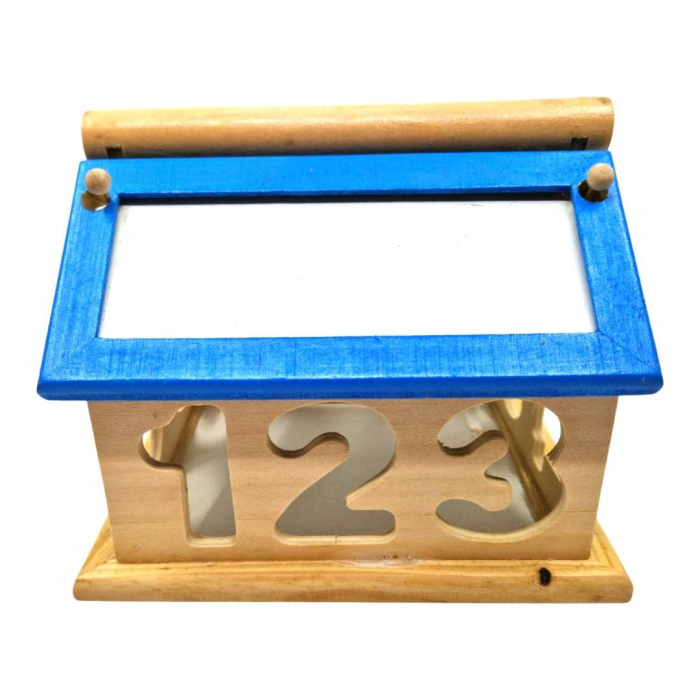 Jucarie educativa din lemn, casuta cu numaratoare [3]