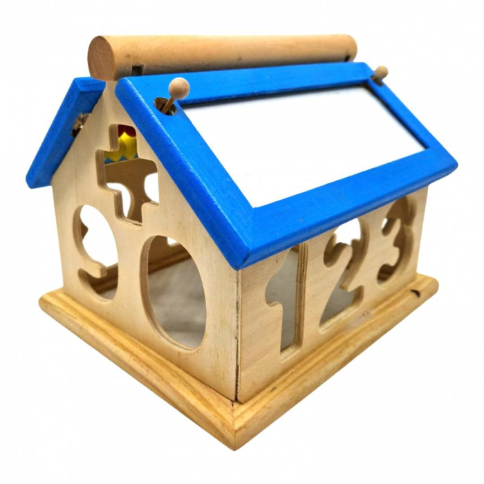 Jucarie educativa din lemn, casuta cu numaratoare [2]