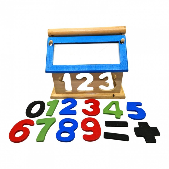 Jucarie educativa din lemn, casuta cu numaratoare [4]