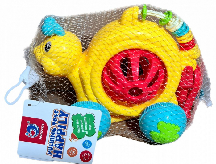 jucarie pentru copii de impins, melc cu tija reglabila, 22 cm [3]