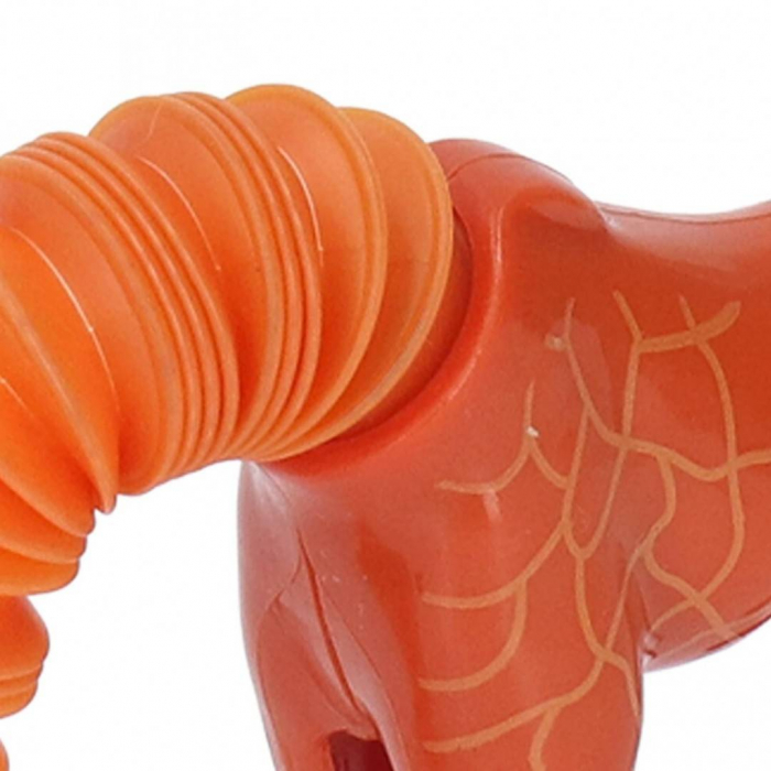 Jucarie senzoriala antistres, Girafa cu gat telescopic, lumini, 11x12 cm [3]