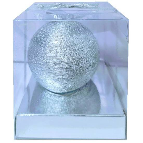 lumanare din ceara lucrata in filigran, cutie de cadou pentru Craciun,argintiu [2]