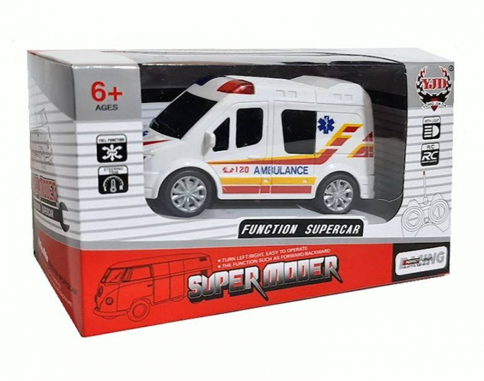 masina cu radio comanda, ambulanta cu lumini, 13 cm [2]