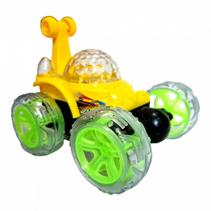 masina de cascadorii cu telecomanda, acumulator inclus, rotatii, lumini si sunete, mixt [4]