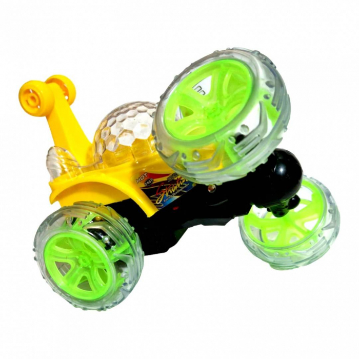 masina de cascadorii cu telecomanda, acumulator inclus, rotatii, lumini si sunete, mixt [5]
