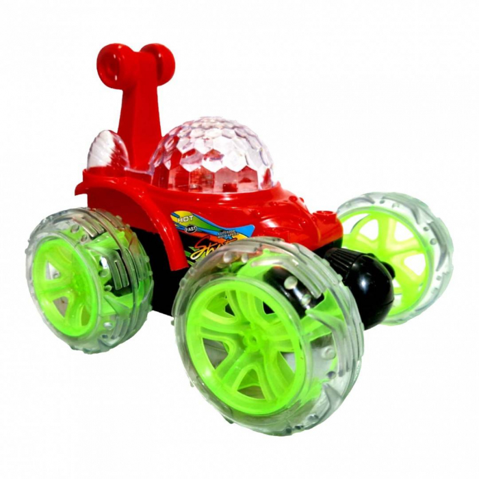 masina de cascadorii cu telecomanda, acumulator inclus, rotatii, lumini si sunete, mixt [7]