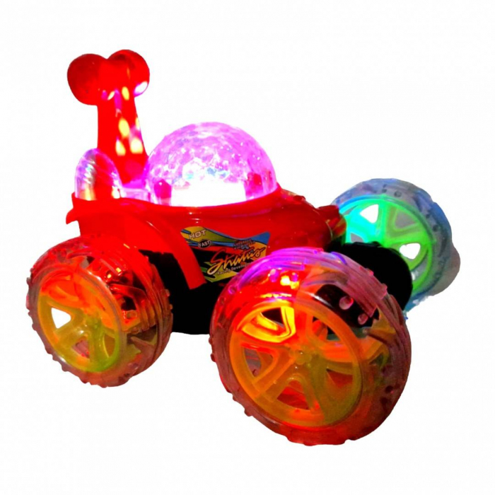 masina de cascadorii cu telecomanda, acumulator inclus, rotatii, lumini si sunete, mixt [8]