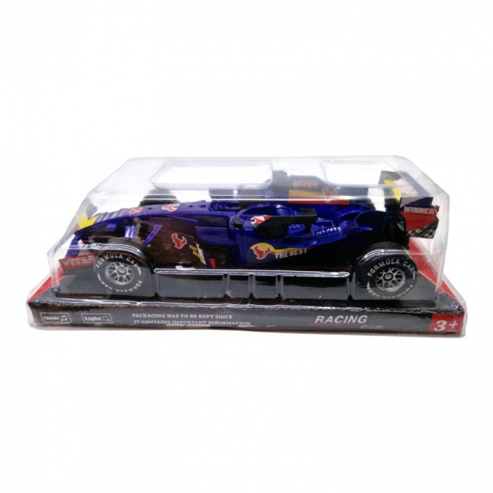 Masina de Jucarie Formula 1 cu Mecanism Mecanic, Masinuta de Curse pentru Baieti, 23 cm, albastru [2]