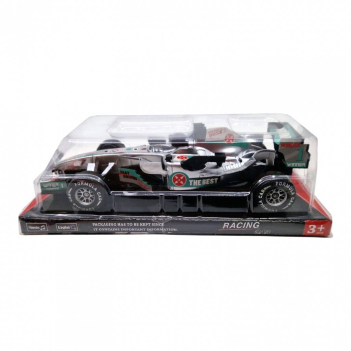 Masina de Jucarie Formula 1 cu Mecanism Mecanic, Masinuta de Curse pentru Baieti, 23 cm, gri [2]