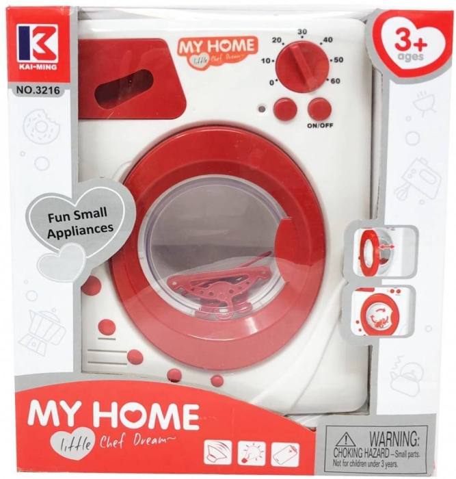 Masina de spalat rufe cu umerase incluse, sunete realiste, 19 cm [3]