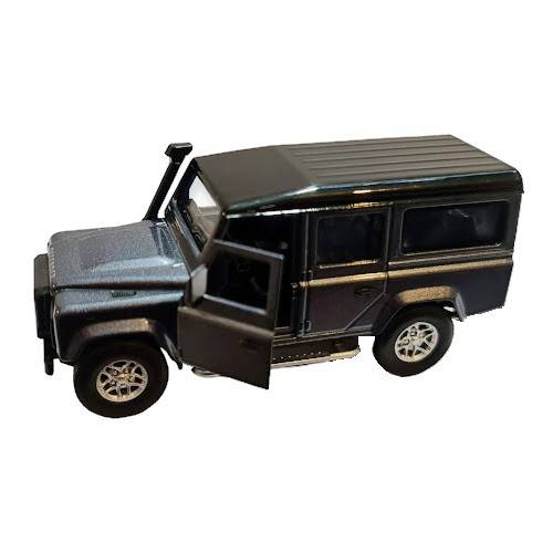 masina metalica de teren, macheta cu doua portiere care se deschid, pull back, SUV, 1:32, gri [2]