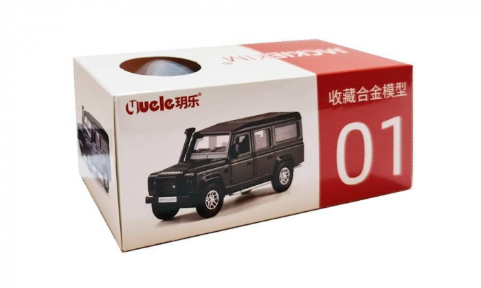 masina metalica de teren, macheta cu doua portiere care se deschid, pull back, SUV, 1:32, gri [4]