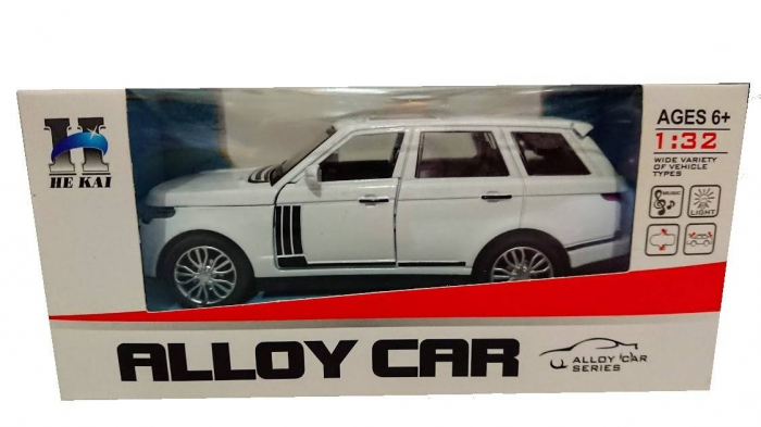 Masina metalica, macheta cu usi care se deschid, lumini si sunete de motor, 1:32, SUV albastru/alb/rosu/negru [3]