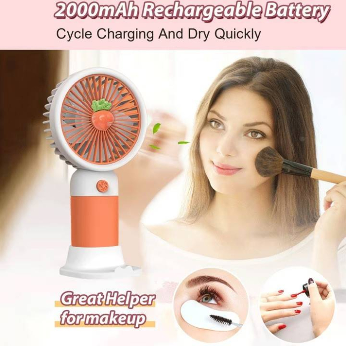 Mini Ventilator Portabil cu Suport Telefon | Motor Brushless, 15cm [3]