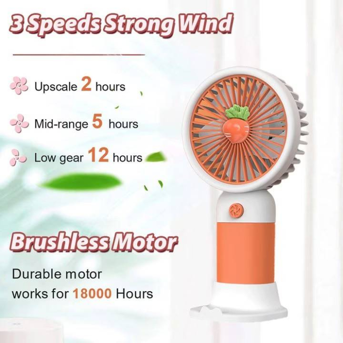 Mini Ventilator Portabil cu Suport Telefon | Motor Brushless, 15cm [2]
