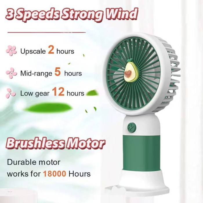 Mini Ventilator Portabil cu Suport Telefon | Motor Brushless, 15cm [2]