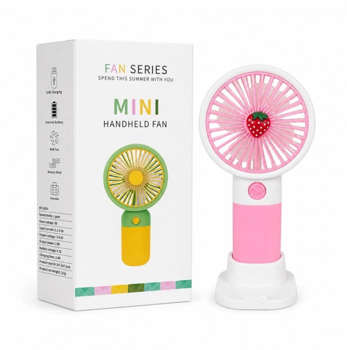 Mini Ventilator Portabil cu Suport Telefon | Motor Brushless, 15cm [2]