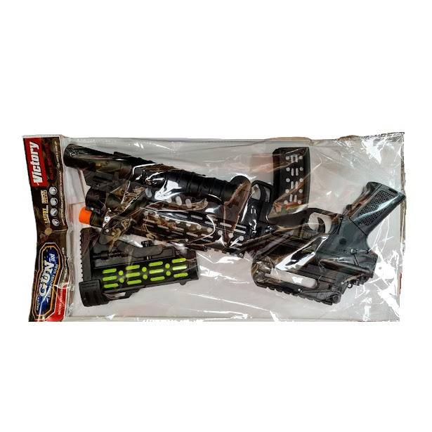 mitraliera de jucarie cu lumina de urmarire, Victory Gun, sunete, negru, 62 cm [4]