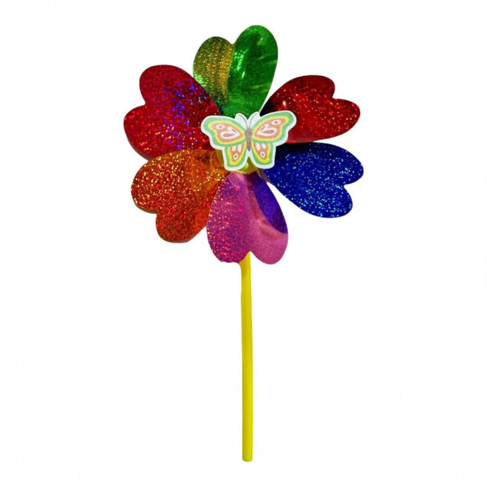 morisca de vant cu sclipici, fluturas, diametru 21 cm [3]