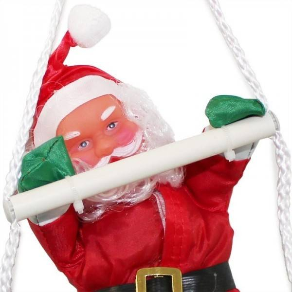 Mos Craciun pe scara , 50 cm , decoratiune Craciun pentru exterior [2]