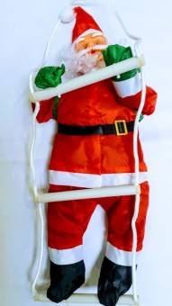 Mos Craciun pe scara , 50 cm , decoratiune Craciun pentru exterior [3]