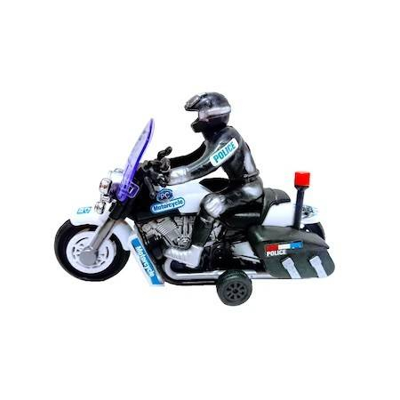 Motocicleta de politie cu sirena, lumini, baterii incluse [2]