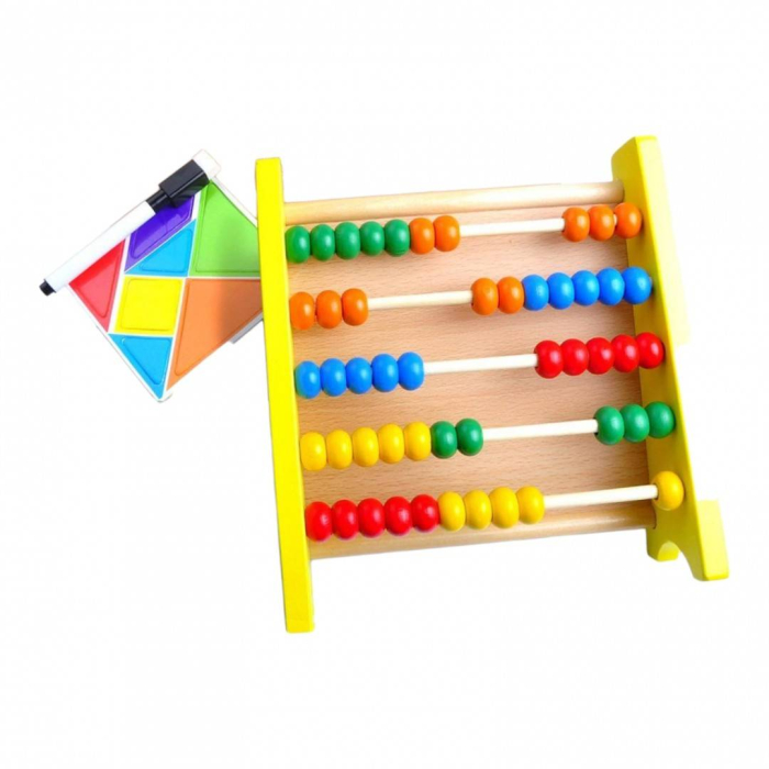 Numaratoare si tablita magnetica, 2 in 1, lemn [3]