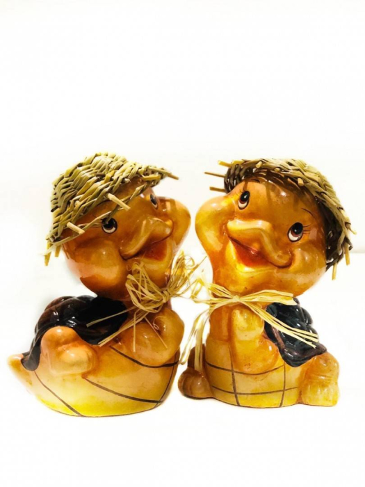 Ornament Din Rasina Pictat Manual, Decoratiune Pentru Gradina, Terasa, Gazon, broscuta testoasa, 13 cm [2]