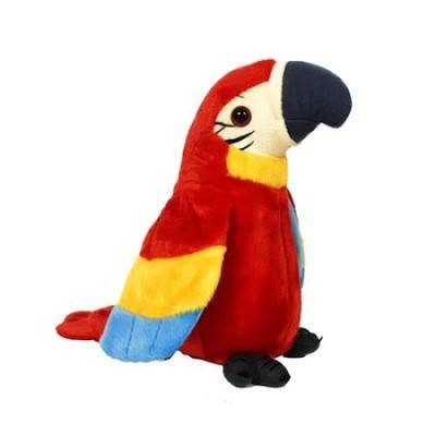 Papagal vorbitor Jako, multicolor,Jucarie interactiva, repeta tot ce aude, 18cm [1]