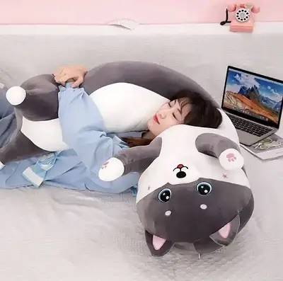 Pisica de plus tip perna, jucarie moale si adorabila pentru imbratisat, 90 cm [7]