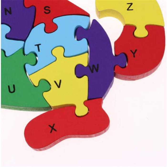 Puzzle din lemn cu litere si cifre, catel, 25 cm [4]